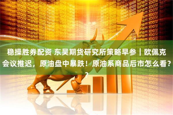 稳操胜券配资 东吴期货研究所策略早参｜欧佩克会议推迟，原油盘中暴跌！原油系商品后市怎么看？